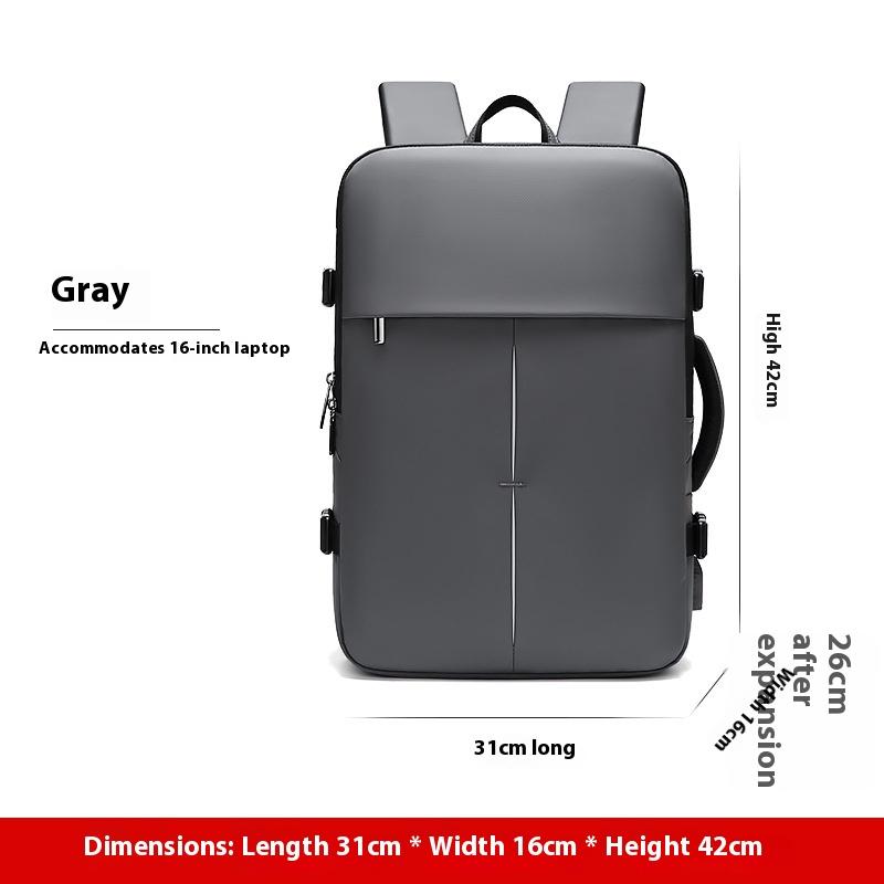 Backpack Men's Large Capacity Business Travel Short Trip Luggage Casual Expandable Multifunctional Computer Backpack