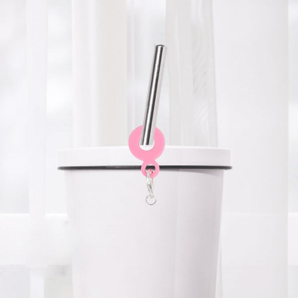 PRETYZOOM 20pcs Straw Charm Adapters, Silicone Dangle Hanging Charm, Compatible Ornament Adapters for Straw Cups, Tumblers