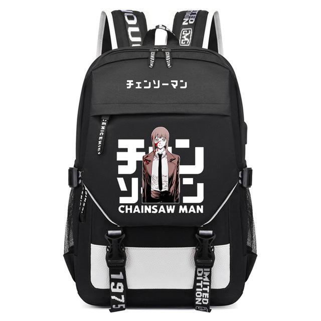 Animation, Chainsaw Man, Sac à dos, Sac de voyage d'extérieur, Cartable étudiant grande capacité.