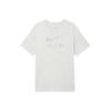Logo Buchstaben Print Rundhals Locker Kurzarm T-Shirt Damen Tops Weiß DX7919-121
