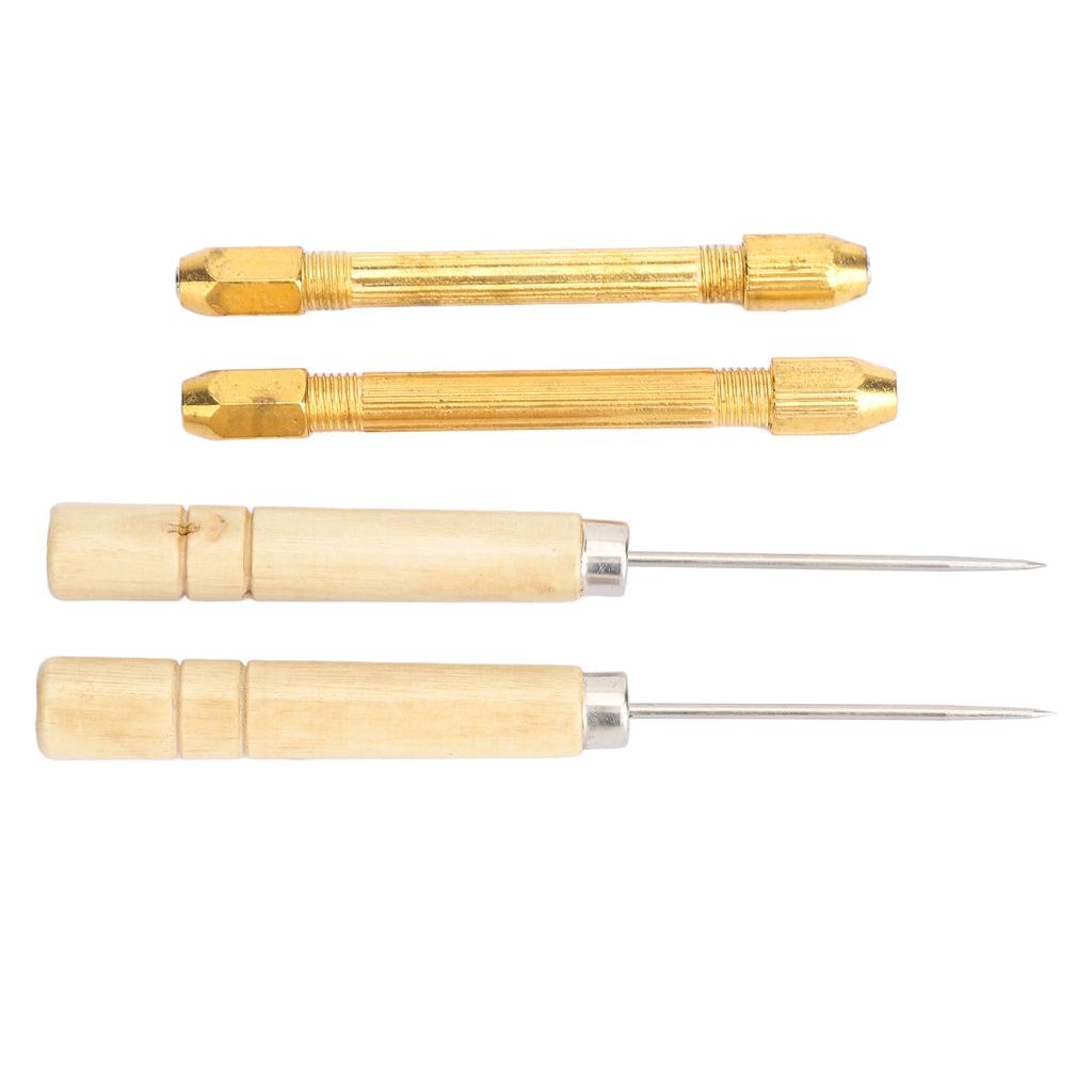 2pcs Doll Hair Rooting Holders with 10pcs 0.6mm Needle DIY Doll Hair Reroot Making Tool with Awl