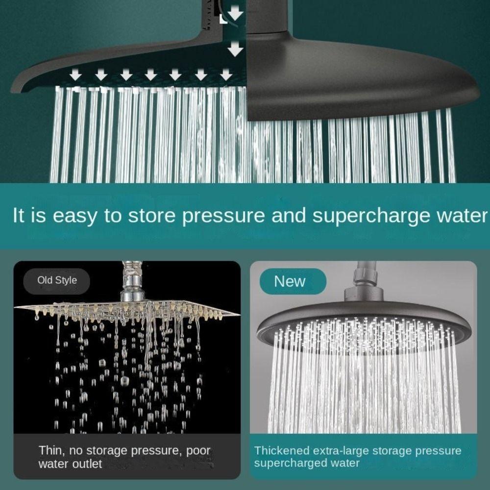 Interner Druckverstärker Regendusche Duschkopf 360° Schwenkbar Verstellbarer Duschkopf Duscharmatur