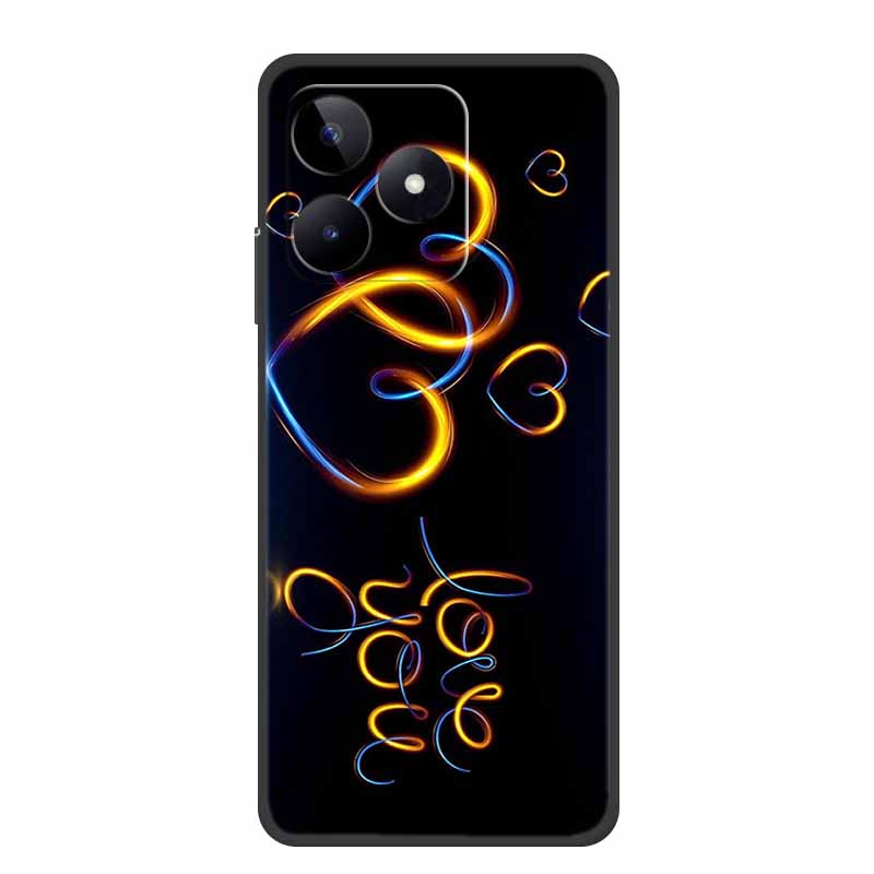 6.74" For Realme Note 50 Case Black Silicone Soft TPU Phone Cases Back Cover For Realme Note 50 Case Note50 Protective Coque Bag