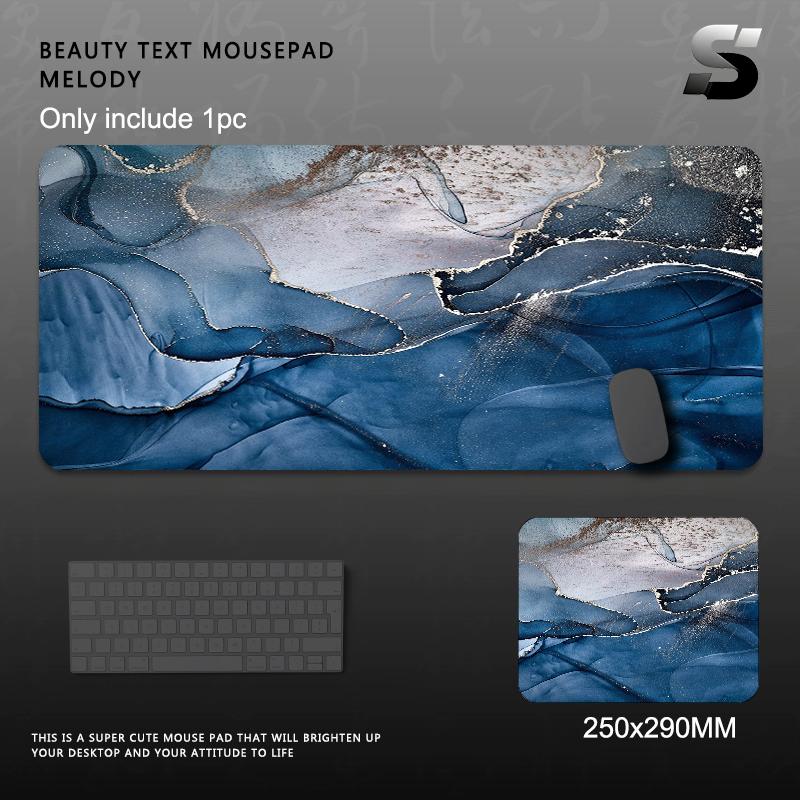 MultiSize Marble Design Mouse Pad Non Slip Base Soft Smooth Surface Stitched Edges Desk Mat For Gamer Office Daily Computer Use