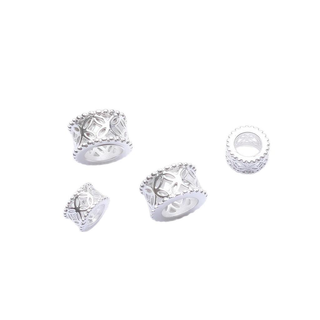 Perline Distanziatori in Rame Moneta Grande Foro Double-Sided Placcate Oro 18K per Braccialetti Fai da Te Weaving & Beading