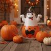 LED Light Halloween Decoration PVC Material Inflatable Witch Hat Pumpkin Lamp  Home Decoration