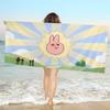 My F-Friend Pink Rabbit Funny Anime Beach Towel Colorful Bath Towels For Girl Microfiber Quick Dry Custom Sand Free Beach