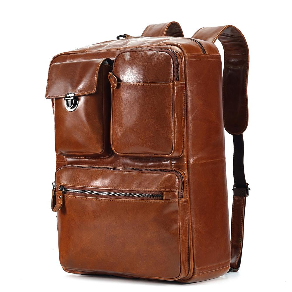 Men's Vintage Leather Multifunctional Crossbody and Backpack