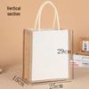 Hand-Painted Muji Jute Burlap Tote Bag for Christmas