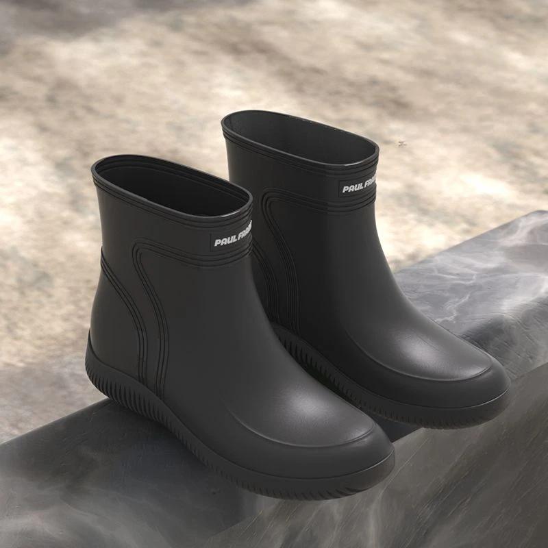Rain Boots for Men Outdoor Summer Man Shoes Waterproof Resistant Garden Cheap Rainy Day Teenagers Designer Gum Fishing Wellies