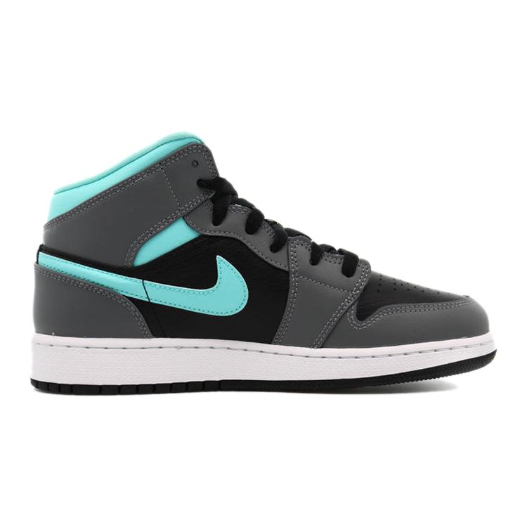 Jordan 1 Mid GS Grey Aqua 554725-063