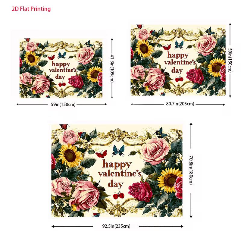 2D Cheerful Happy Birthday Backdrop with Flowers, Balloons and a Blue Sky