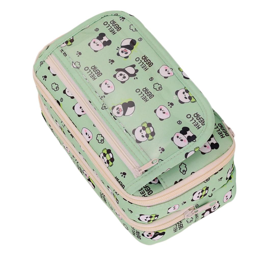 Large Capacity Pencil Case High Capacity Pen Holder Bag Zippered Pen Pouch Travel Makeup Pouch for Student Women Girl