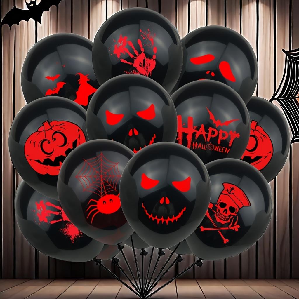 10/30/50pcs Halloween Balloons Decoration Bat Print Latex Balloon Black Red Decorative for Halloween Party Home Decor