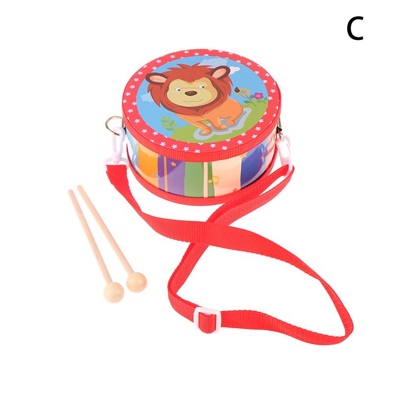 Kids Percussion Drum Wood Toy Set With Carry Strap Music Instrument Teaching Aids For Toddlers Develop Children's Rhythm Sense