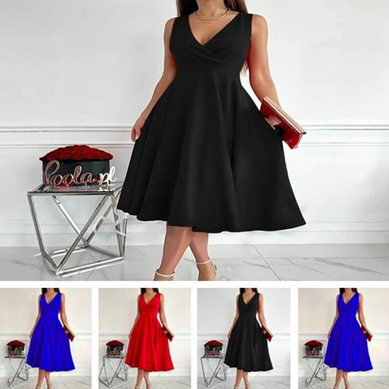 Elegant Sleeveless Evening Gown - European & American Style