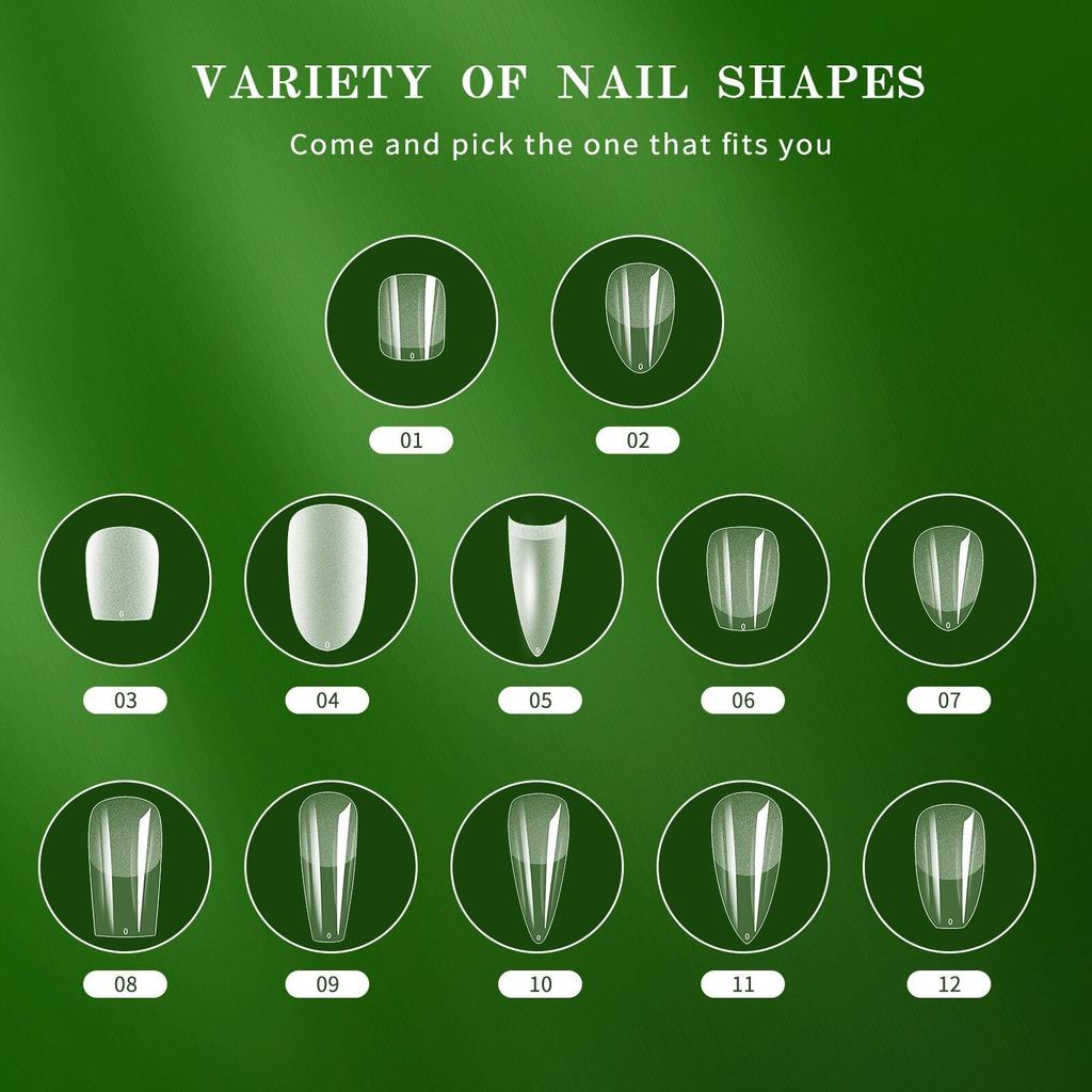 120Pcs Ultra-thin Soft Gel Tips, Transparent Traceless False Nail Tips, Press On Coffin Nails for Natural Look Manicure