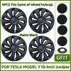 4PCS Hubcaps For Tesla Model Y Juniper 2025 19 Inch Performance Replacement Wheel Cover Automobile Hub Cap Full Rim Accessories