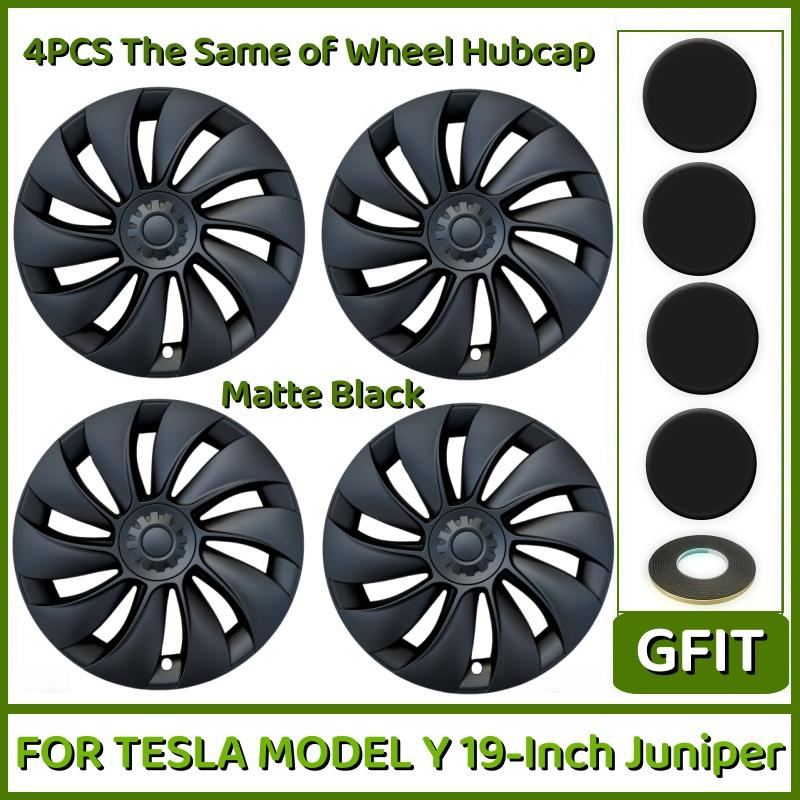 4PCS Hubcaps For Tesla Model Y Juniper 2025 19 Inch Performance Replacement Wheel Cover Automobile Hub Cap Full Rim Accessories