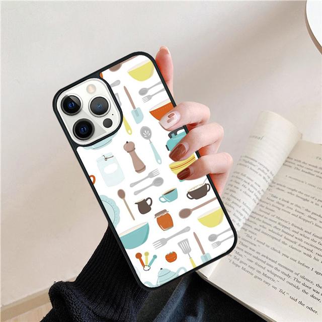 Love Baking Chef Knife Phone Case For iPhone 17 Air 15 16 Cover  14 11 13 Pro Max 12 Plus Max Cover Coque