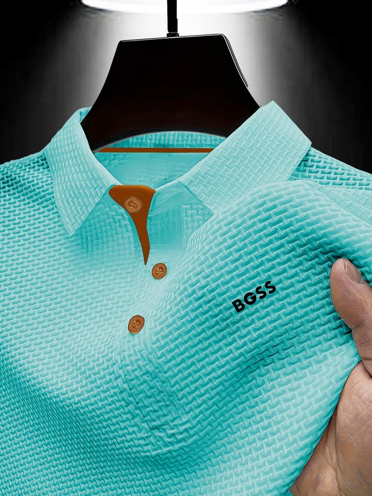 Men's Quick-Dry Polo Shirt, Summer Stand Collar Golf Top, Slim Fit for a Refreshed Look, Versatile and Flattering for Everyone