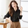 Women's French Lapel Long-Sleeved Commuter Blouse