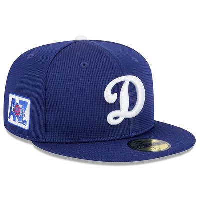 Modelo de Campo de Primavera 2025 Importado de 59FIFTY Los Angeles Dodgers 2025 MLB SPRING TRAINING BP BONÉ AJUSTADO AZUL ROYAL LOS ANGELES DODGERS Beisebol 5950