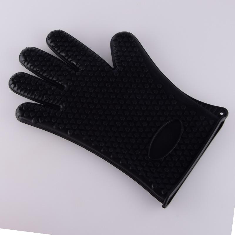 

Силиконовые кухонные перчатки для духовки, термостойкие толстые перчатки для приготовления барбекю, гриля, прихватки для духовки, кухонные гаджеты чёрный