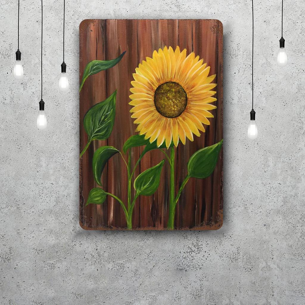 Sunflower Vintage Tin Sign Home Decor Wall Decor Art Wall Mural Room Decoration Decor Retro Metal Sign Plate Bar Posters