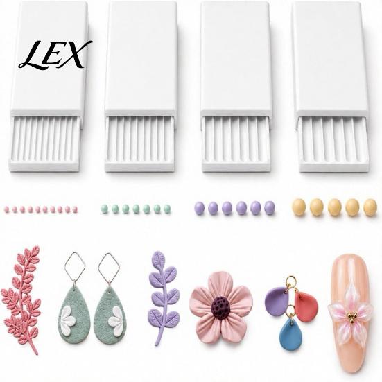 Polymer Clay Bead Roller 4Pcs Gel Ball Maker Tool, 2mm 3mm 4mm 5mm Roller, Small Molding Tool Shaping Molds for DIY Earring, Flower Jewelry