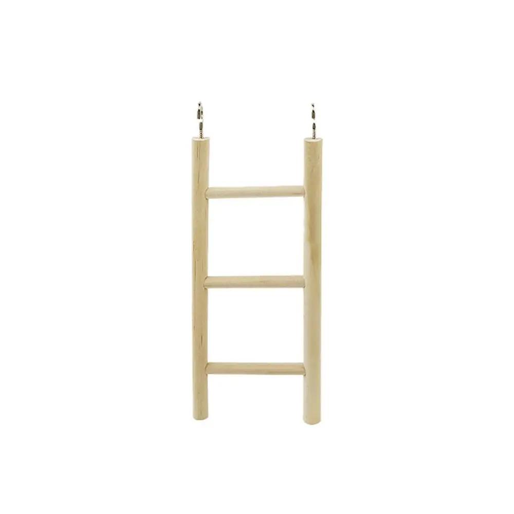 Wooden Bird Cage Funny Staircase Pets Accessories with Hooks Multisize Simple Parrot Cage Toy Myna Climbing Toys Frame Parrot