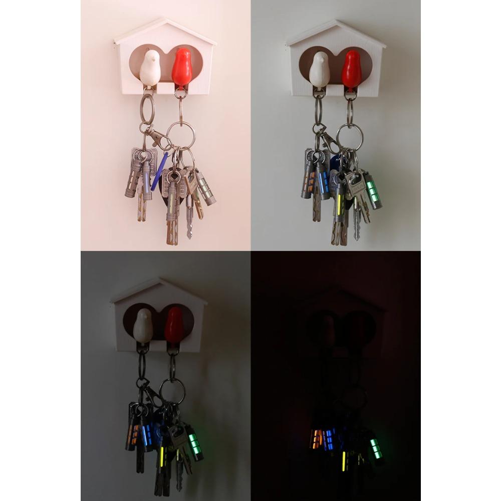 סגסוגת טיטניום אור לילה זוהר אות אור חיצוני EDC זוהר 3.5*25 מ"מ צינור פלואורסנטי מחזיק מפתחות מאיר מעצמו betalight