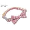 Cat Necklace Escapeproof Adjustable Fabric Adorable Bowknot Decor Pet Small Dog Plaid Collar