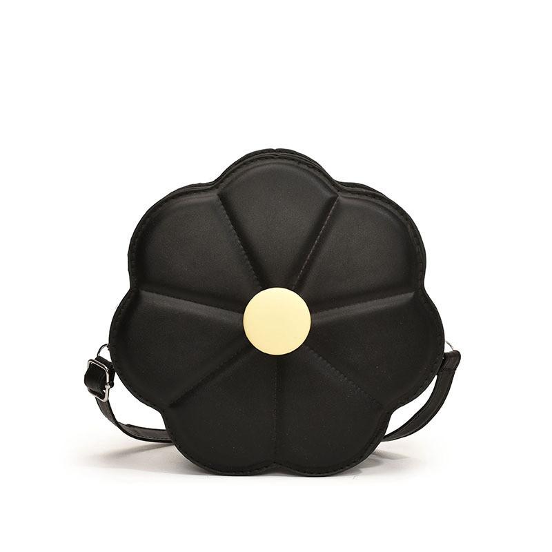 Stylish Floral Shoulder Bag For Women Cute Round Crossbody Bag With Zipper Closure