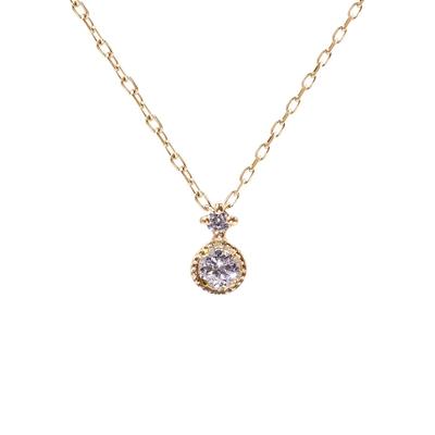Colar de diamantes Ouro Amarelo Jóias Simples K10 Ouro 10K [Shinyo] Feminino