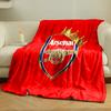 Arsenal Logo Blanket Set Red Designed Flannel Blanket for Bedroom, Living Room, Sofa, and Nap