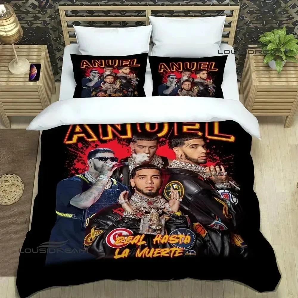 Comforter Rapper Anuel Aa Printed Bedding Sets Exquisite Bed Supplies Set Bed Comforter Set Bedding Set Luxury Birthday Gift