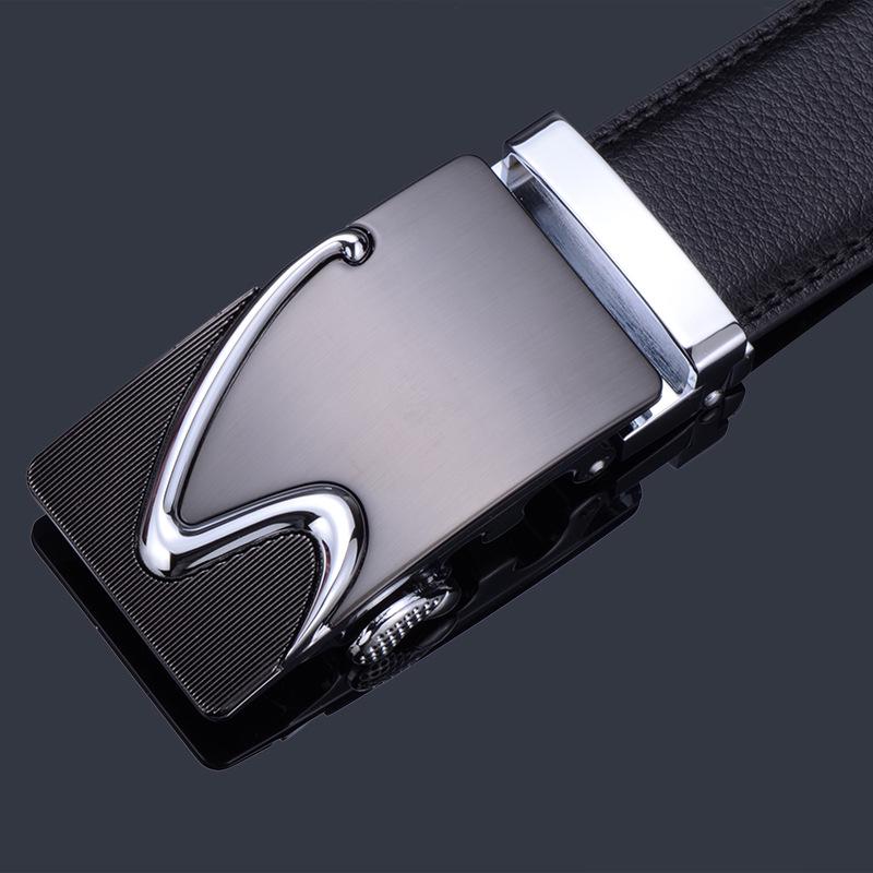 Men's High-End Genuine Leather Automatic Buckle Belt