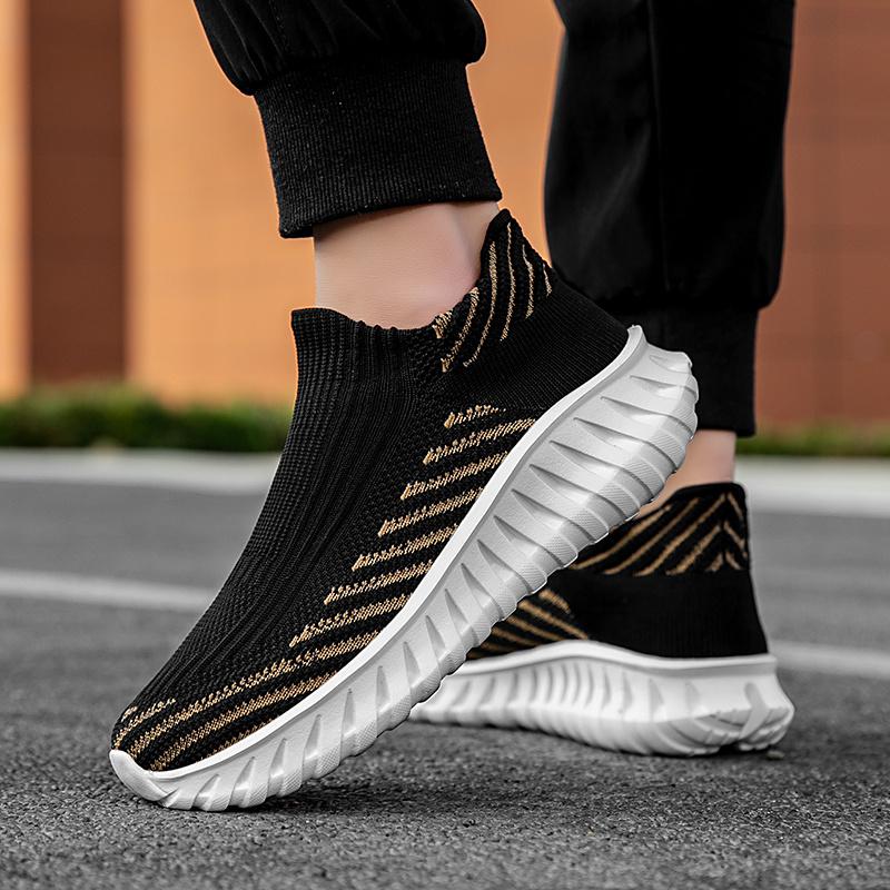 Orange Platform Couples Sock Shoes Breathable  Men's Running Shoes Comfortable Stylish  Running Sneakers Woman tenis de mujer