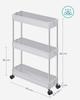 Cabinet On Wheels with 3 Shelves, White - KSC007W01