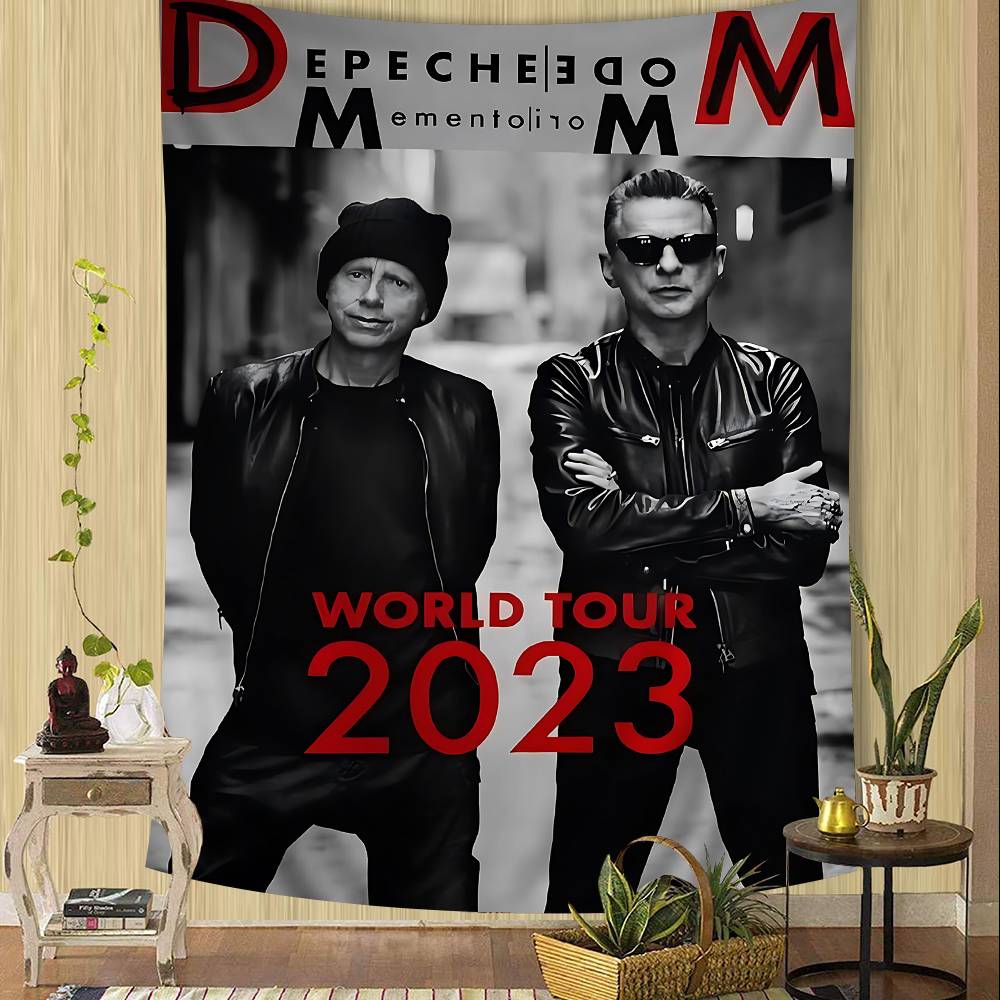 Band Rock D-Depeche M-Mode Şarkıcı Renkli Duvar Halısı Bohem Duvar Halıları Mandala Duvar Sanatı Dekor