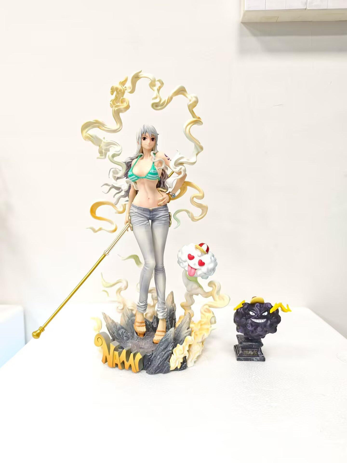 One Piece All Nika Series Ly Nika Nami, Little Thief Cat Gk Statue Model Ornament Boxed Figure