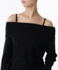 MUSINSA STANDARD WOMAN Women'S Turn Down Off-Shoulder Knit [Black]