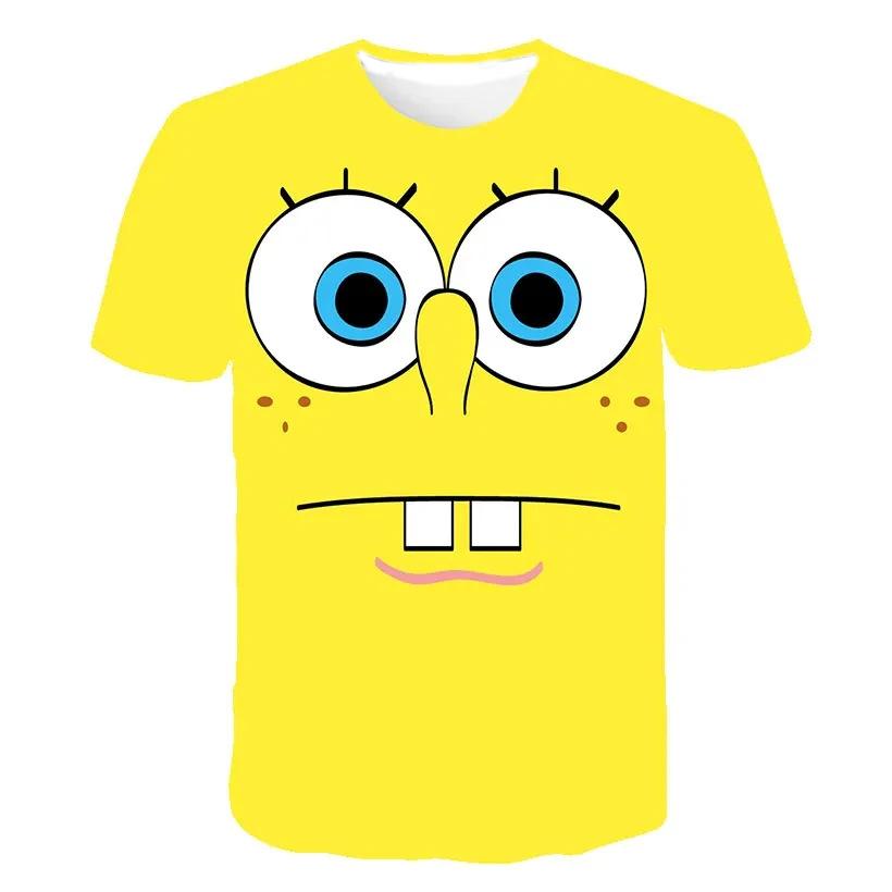 Summer SpongeBob SquarePants Role-playing Women's 3D Printed Casual Comfortable Breathable Sports Short Sleeved T-shirt