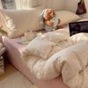 Korean Style Polka Dot Cotton Bedding Set - Student Dormitory A-Class, Skin-Friendly, 3-Piece