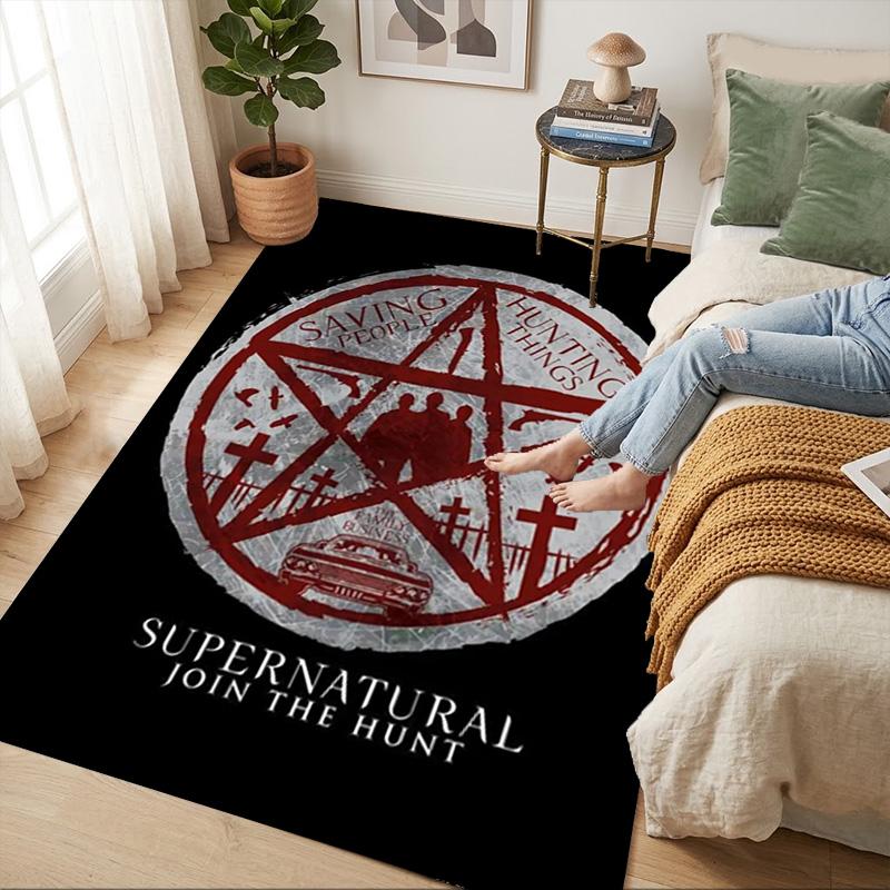 Supernatural Hunt Living Room Nonslip Area Rug Soft Carpet For Bedroom Game Playroom Sofa Office Home Decor Doormat Christmas Gift C9301825