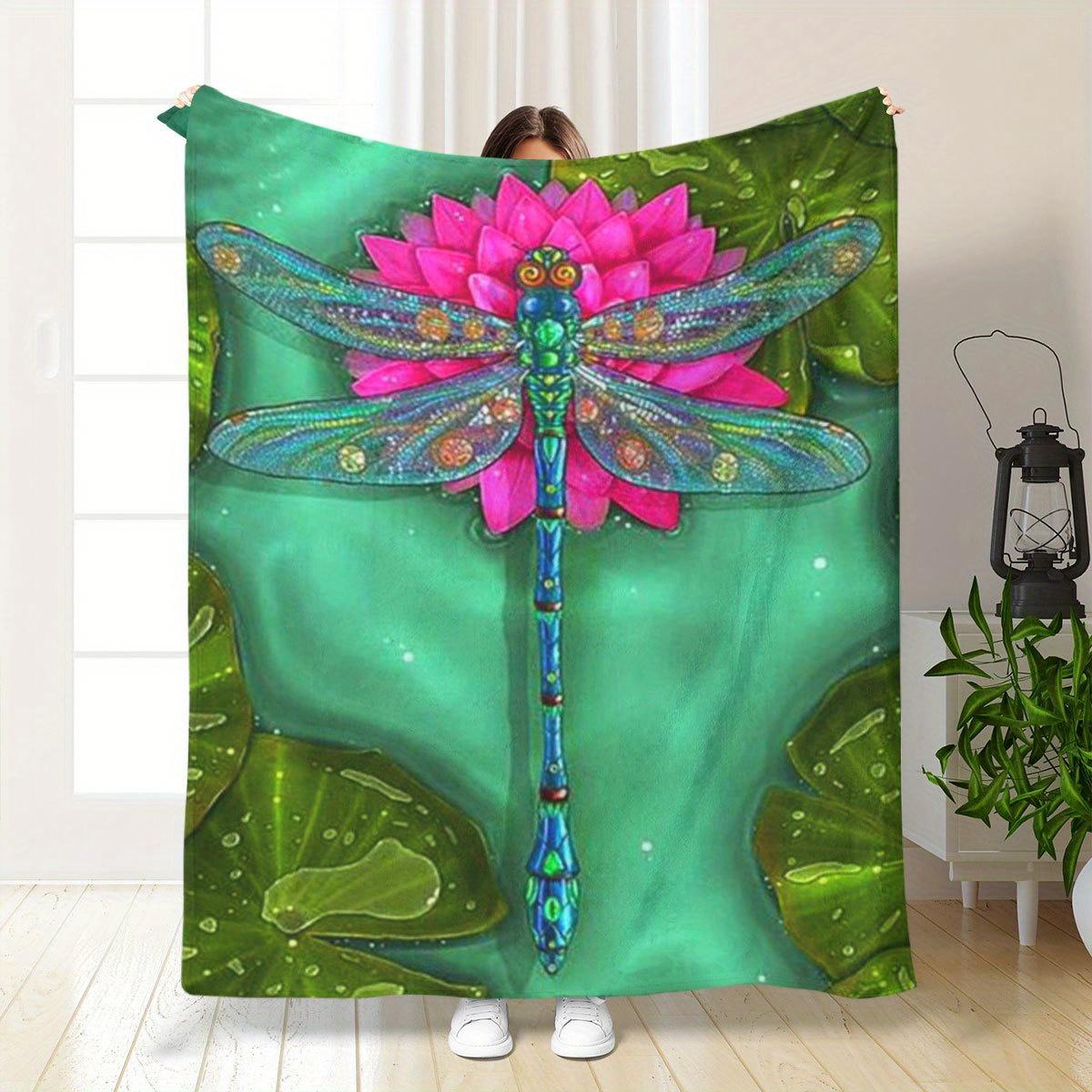 

Bohemian style butterfly pattern Flannel printed blanket suitable for all seasons suitable for living room office sofa travel 75x100cm