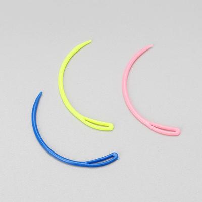 Colorful Plastic Curved Needles 20pcs/1pack Plastic Sewing Needles DIY Knitting Needles