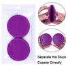 Wisdompro Car Non-Slip Coaster Drink Holder Cup Mat Vinyl Anti Slip Vibration Round 70mm Diameter 4pcs Purple