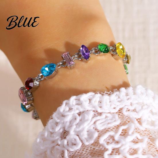 Delicate Chain Bracelet Women Irregular Cubic Zirconia Inlaid Adjustable Length